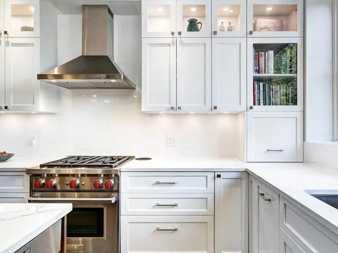 Kitchens with stainless steel appliances