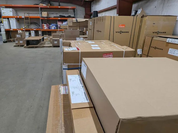 PLumbing supplies in the State Supply Ipswich warehouse