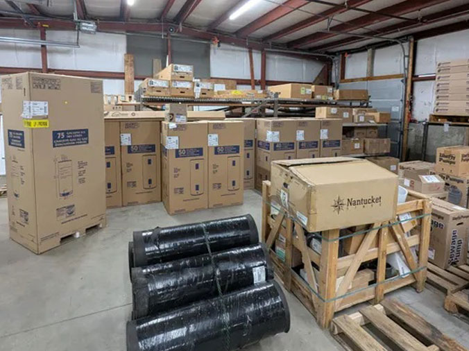 Plumbing supplies in the State Supply Ipswich warehouse