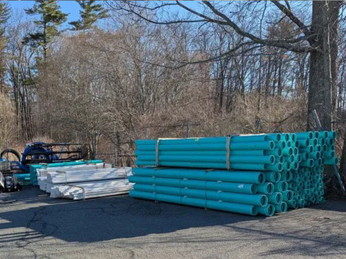 Large PVC pipes at State Supply Ipswich